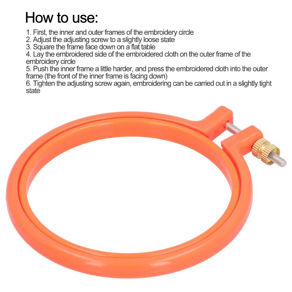 Colorful Embroidery Hoop Plastic Plastic Hoop Durable Cross Stitch Hoop For DIY Art