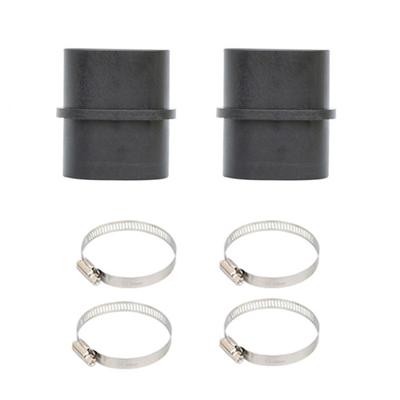 2 Stück Rundrohrverbinder-Set 60mm/75mm Inklusive Robuster Klemmen für Effiziente Luftströme in Heizungsanwendungen