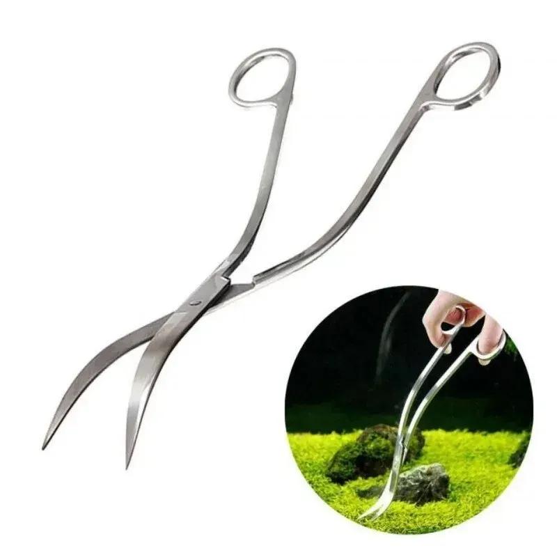 Aquarium Scissors,Extra Long Stainless Steel Cleaning Tool,Fish Tank Aquascape Tool