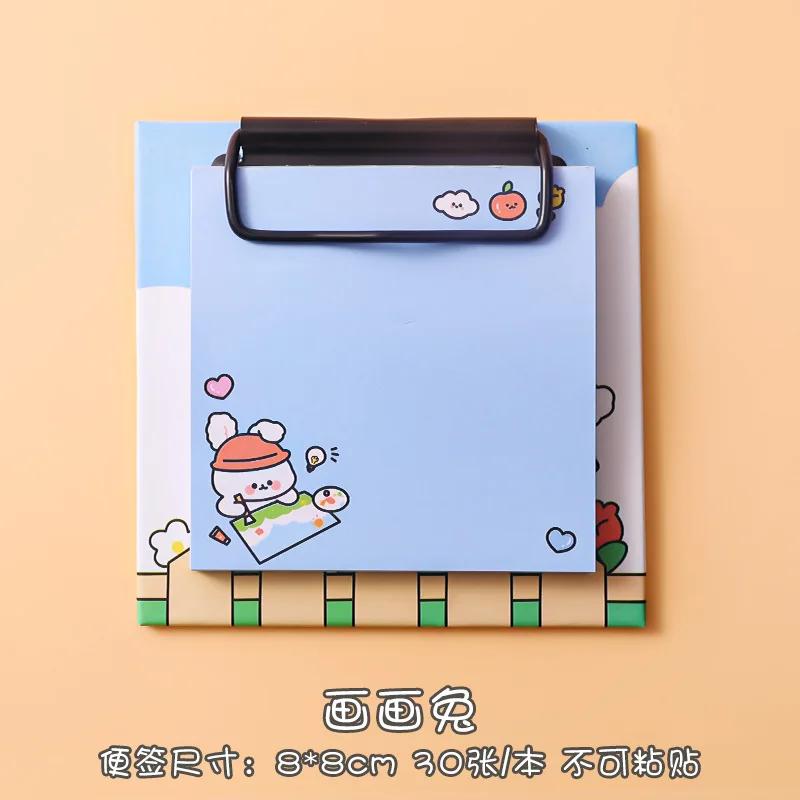1 peça de clipe de quadro de desenho animado, livro de notas adesivas, estudante, menina, memorando, nota adesiva, estudo, escritório, papel de mensagem antiaderente