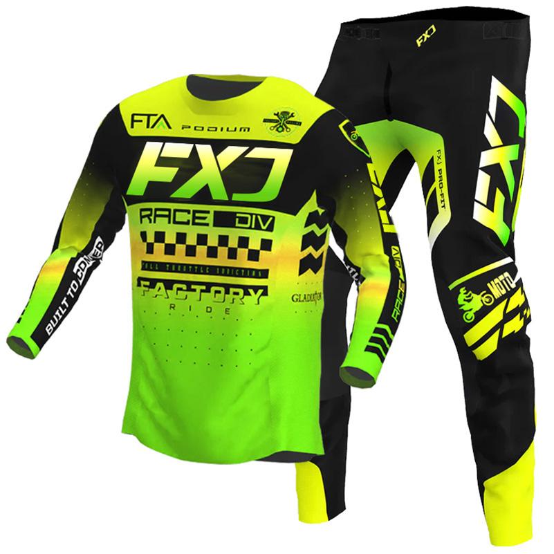 Set di abbigliamento da motocross per bambini 4 5 6 7 8 9 10 11 12 13 anni Ragazzi Bambino Motociclista Ragazzo Ragazza Maglia Pantaloni Kit tuta da corsa Fuoristrada Enduro MX MTB
