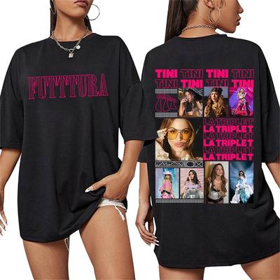 TINI Futura Tour 2025 Tričko k novému albu pro muže a ženy, Retro Harajuku Krátký rukáv Letní potisk 100% Čistá bavlna Tričko