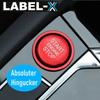 LABEL-X Anello Start Stop Pulsante in Rosso Adatto per A4 A5 A6 A7 Q3 Q5 ecc.