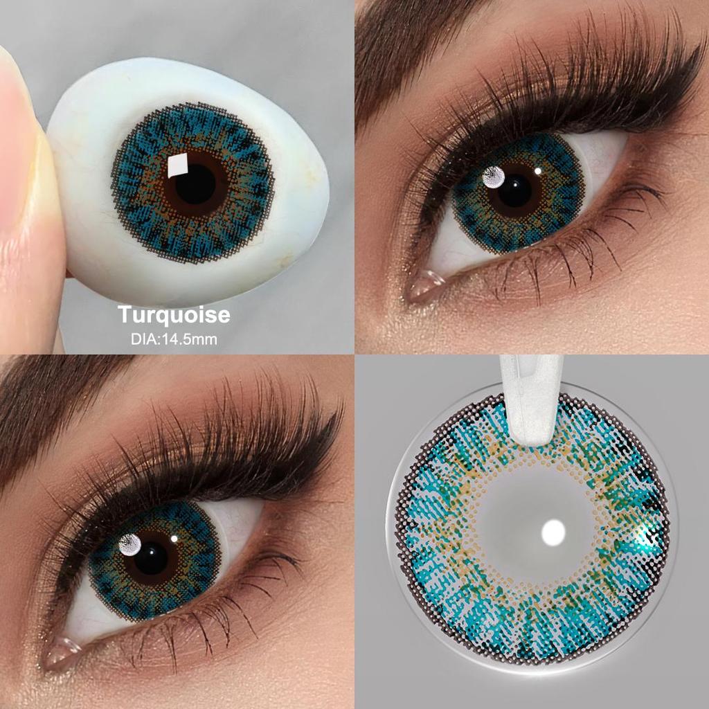 Seria 3 Tone Kolorowe soczewki kontaktowe dla oczu Kolorowe soczewki Kontakty z oczami z kolorowymi kosmetykami Kolorowe soczewki kontaktowe dla źrenic