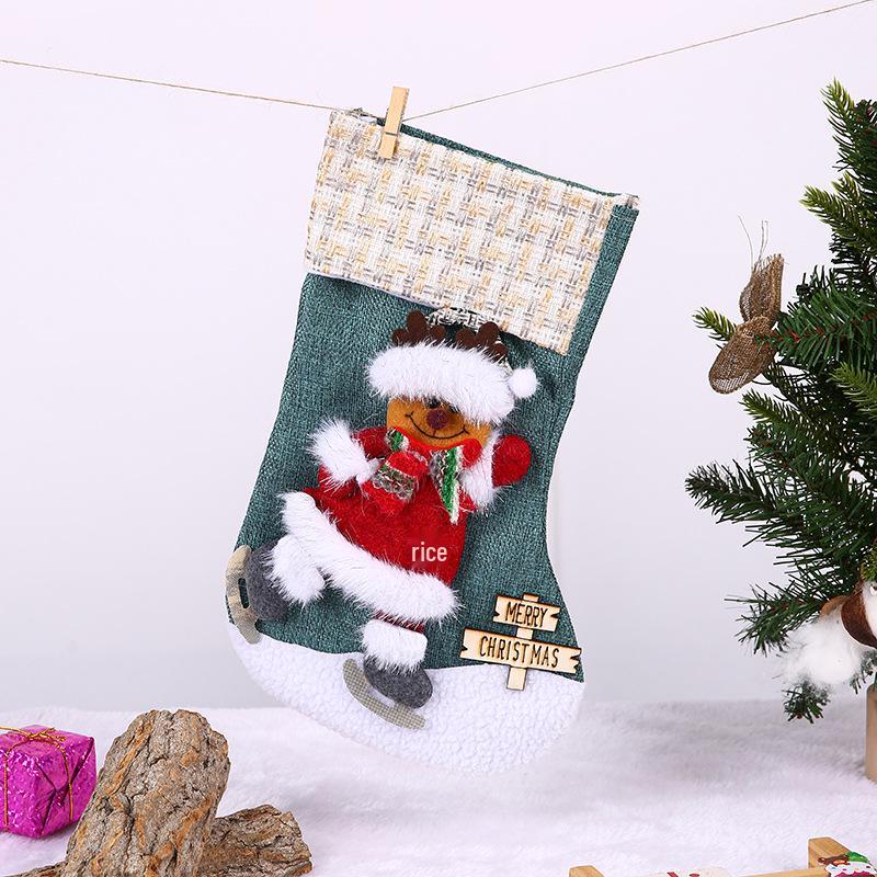 Christmas Stocking Gift Bag – Candy & Ornament Holder for Tree Decorations