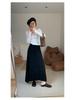 Korean Style High Waist Knitted A-Line Midi Skirt for Women