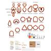 142 Pcs Polymer Clay Cutters Set Clay Earring Cutters with Earrings Accessories for Polymer Clay Jewelry Making