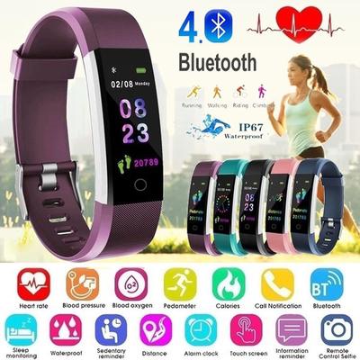 Venta Caliente Ritmo Cardíaco IOS Andriod Pulsera Inteligente Rastreador IP67 Reloj de Moda Pulsera Inteligente Color Impermeable Deporte Monitor Podómetro Actividad Para Hombres Mujeres