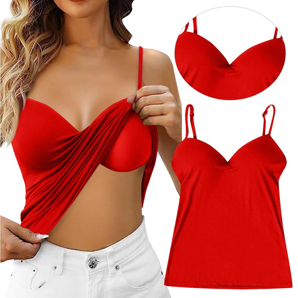 Women's Camisole With Bottom And Chest Pad, Sexy Oversized Underwear With Chest Pad