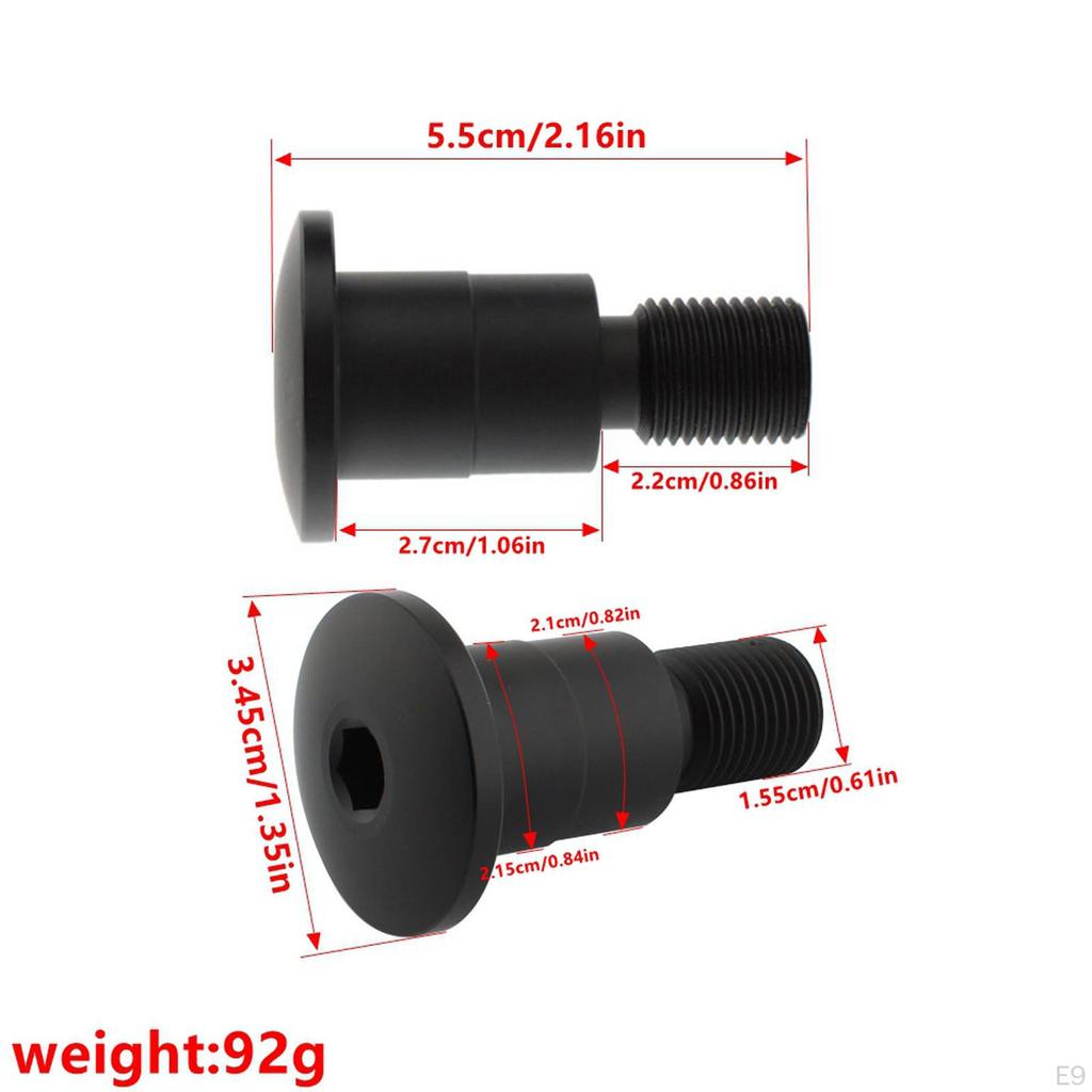 2 Adaptery do lusterek montowanych na końcach kierownicy motocykla Gwint M16 Części ze stopu aluminium Proces CNC