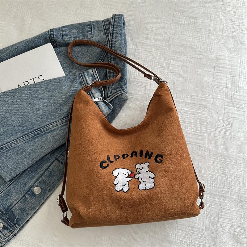 Handbag One Shoulder Cute Puppy Hand Carrying Bucket Bag Large Capacity Tote Bag Versatile Multi-Purpose Backpack Bag