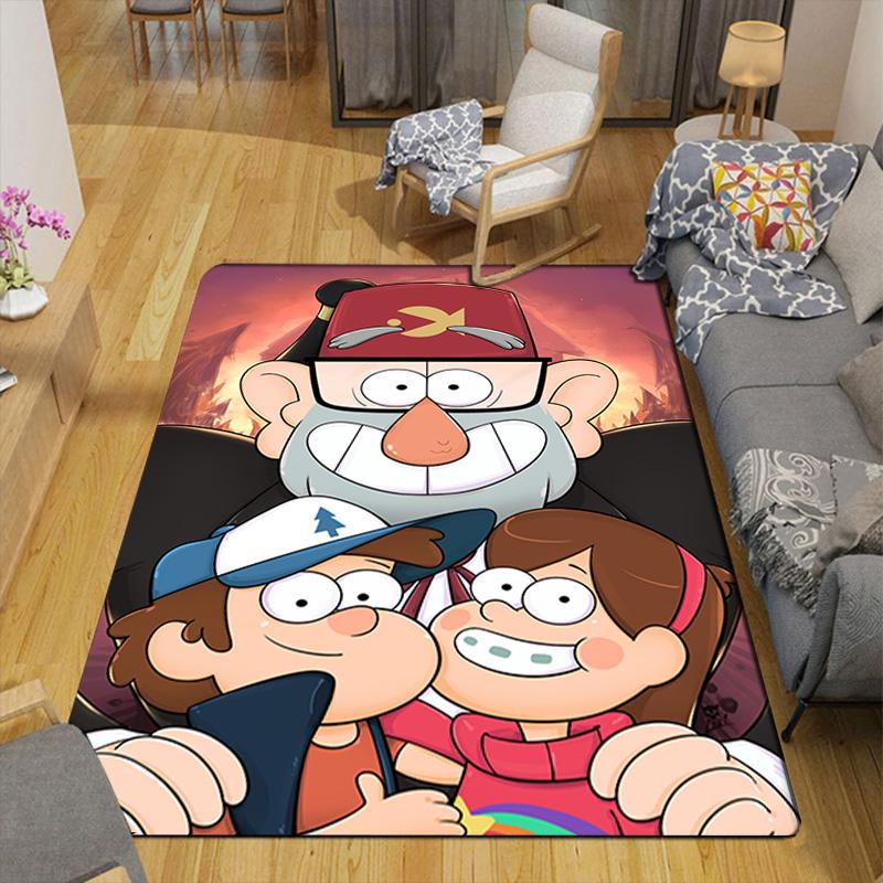 Gravity Falls Teppich Bodenmatte für Wohnzimmer oder Schlafzimmer Weicher und Bequemer Teppich ein Geschenk für Geburtstag und Feiertag.NFF0928632