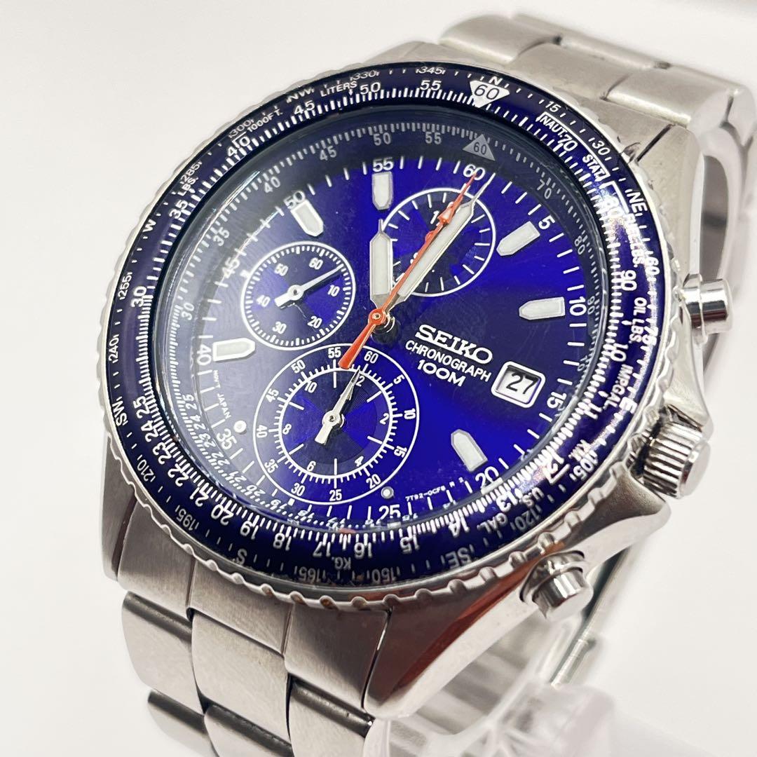 

[USED] SEIKO Chronograph 7T92-0CF0 Working Blue