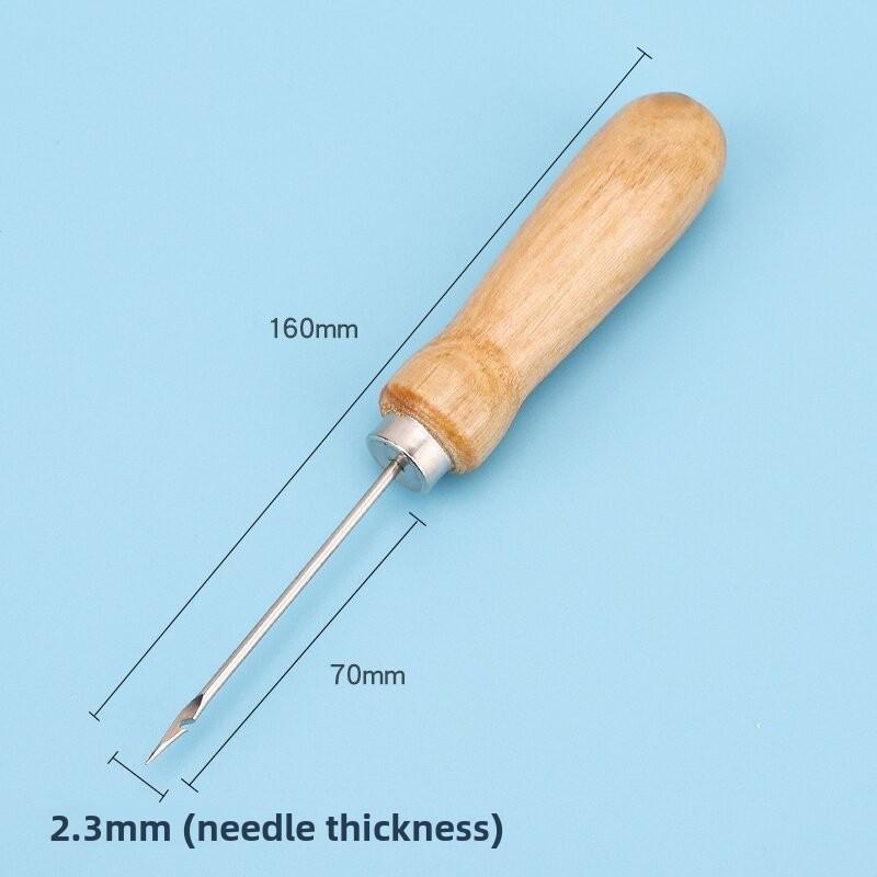 Old-fashioned Solid Wood Hole-making Spools, Hand-made Hole-drilling for Shoes, Perforation for Shoe Laces, Patching Shoes, and Shoe Repair.