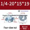 Galvanized Carbon Steel Four-Prong Wood Insert Nut