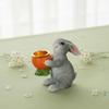Classic Retro Easter Bunny Taper Candle Holders for Centerpieces, Resin Rustic Stick Decor