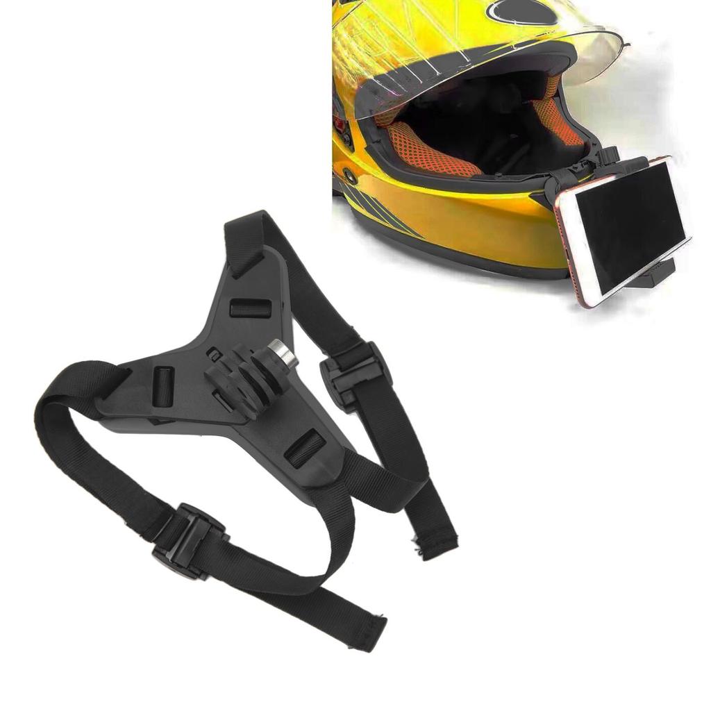 Helmet Chin Mount Light Anti Slip Motorcycle Helmet Chin Strap Holder for 3 2 Camera Mobile Phones