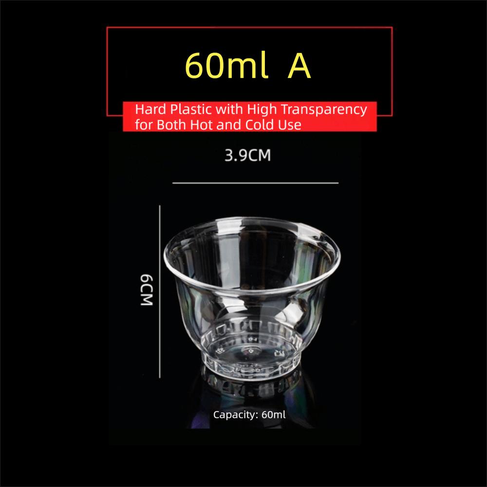 50pcs Plastic Disposable Dessert Cups Mini Size Reusable Muffin Cup  Decorating Tools