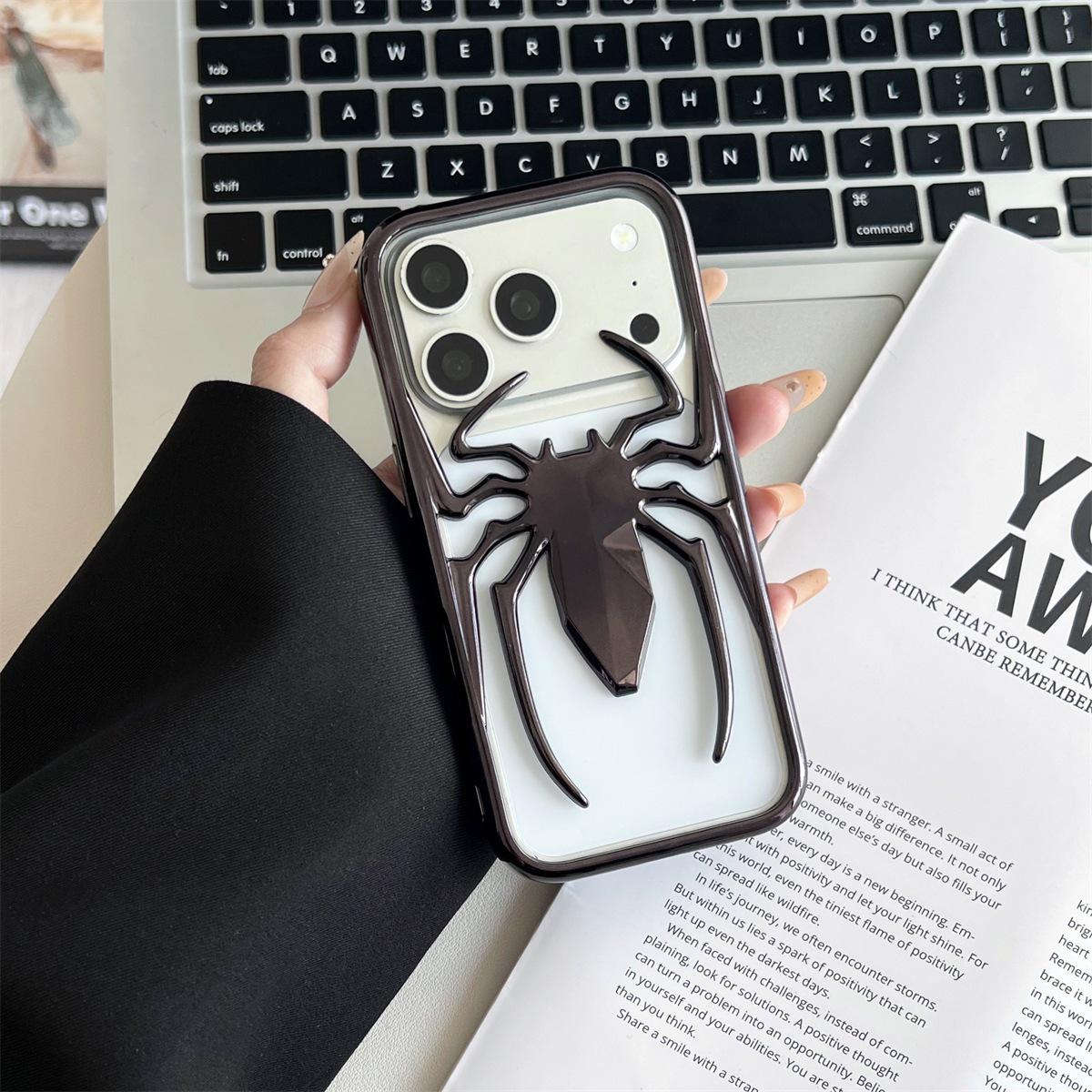 

Hollow Spider Electroplated Anti-Fall Phone Case for iPhone 12/13/14/15/16/17 PROMAX 12 Pro Max