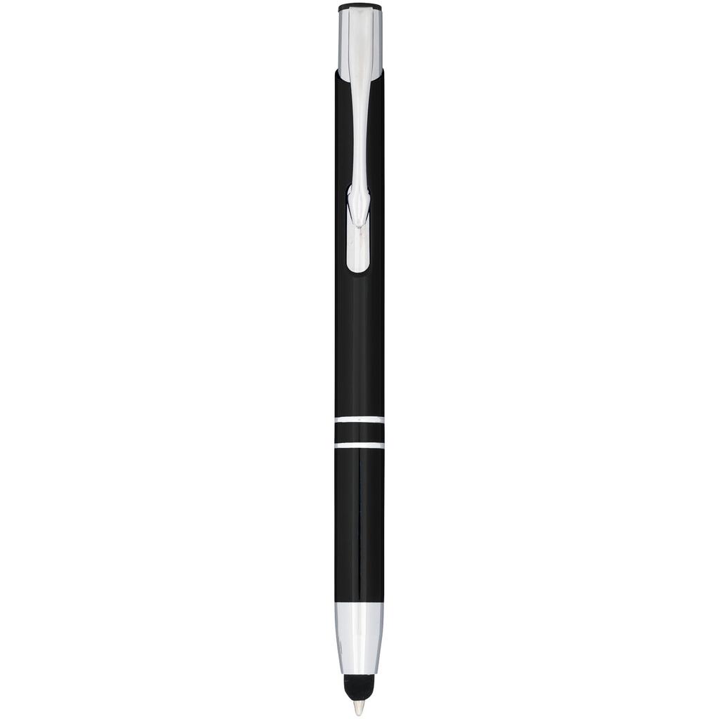 Pen with stylus of aluminum “Moneta” (blue ink) Deep black