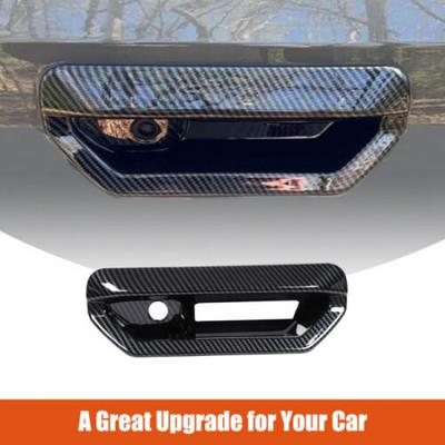 ABS Carbon Fiber Car Rear Trunk Door Handle Trim For Hyundai Santa Cruz 22-24