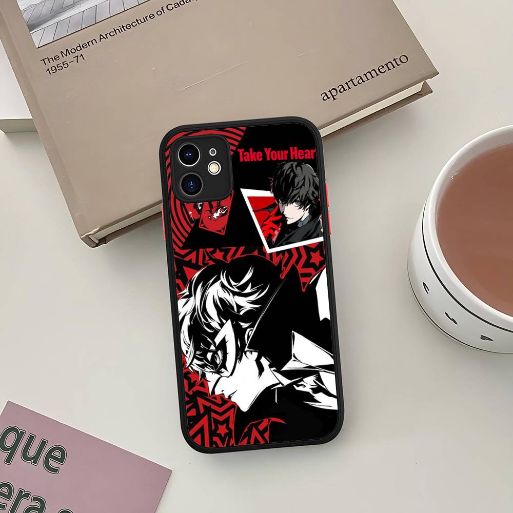 Persona 5 Matte Protective Case for iPhone 16 15 14 13 12 11 Pro Max X XS MAX Protection Case