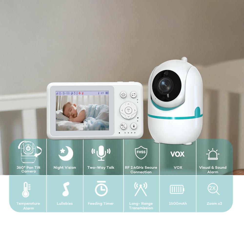 HD Video Baby Monitor with Two-Way Talk, Crying Alert, Night Vision, and Full-Color Display D031 [Single Unit]