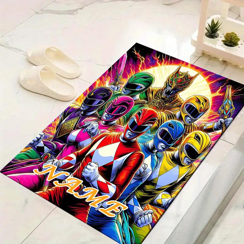 Custom 1Pc Power Rangers Heroic Battle Rug Office Carpet Indoor Outdoor Entrance Doormat Nonslip Soft And Comfortable Living Room D2915218