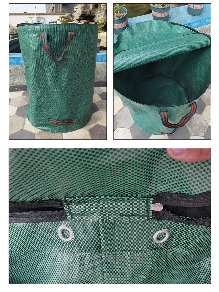 Waterproof Leaf Bag with Lid - Large Capacity Garden Compost Storage Bag