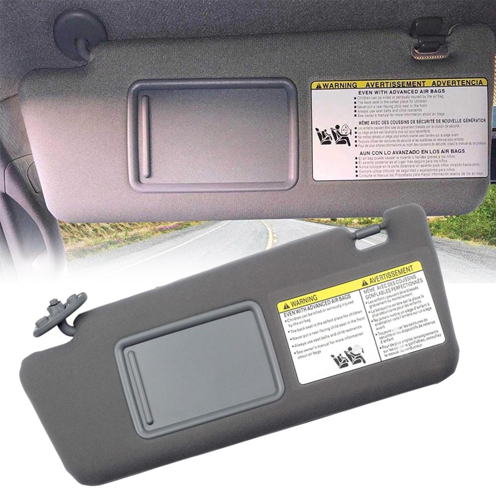 Car Sun Visor With Mirror Grey Beige Sun Shade For Toyota Tacoma 2005-2015 Left Hand Driver