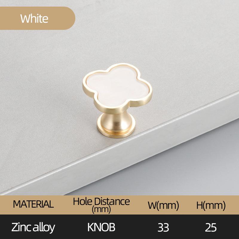 Oukali Four Leaf Zinc Alloy Furniture Mix Color Cabinet Handles Knobs