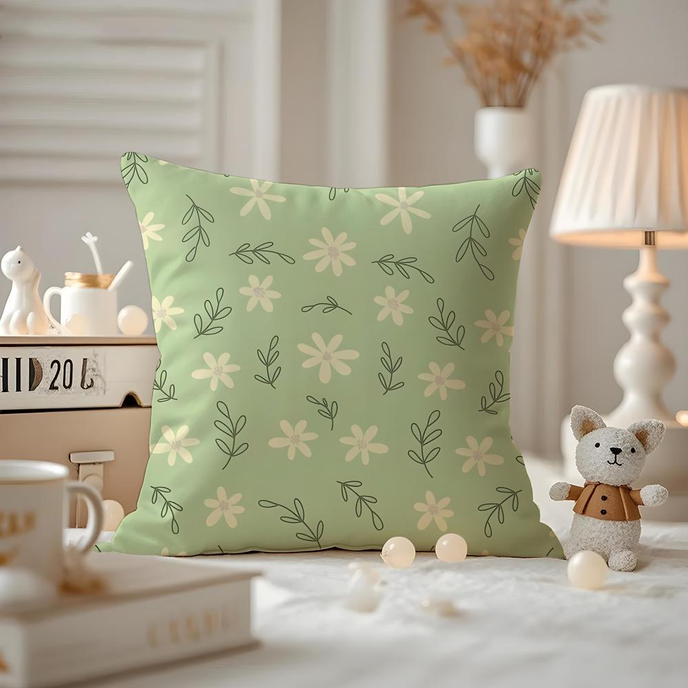 Modern style Leaf Cushion Cover Antidustmite Pillowcase Invisible zipper silky short plush Sofa cushion cover