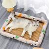 Pet Summer Mat Cat And Dog House Pet Ice Mat Cat And Dog Comfortable Cold Nap Floor Mat Linen Nylon Durable Pet Bed