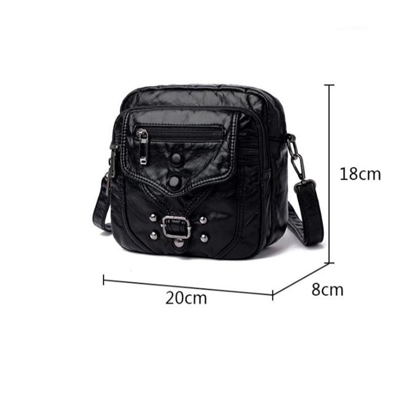 1Pc Ladies Messenger Bags Crossbody Casual PU Leather and Fashion Travel Shoulder Bag