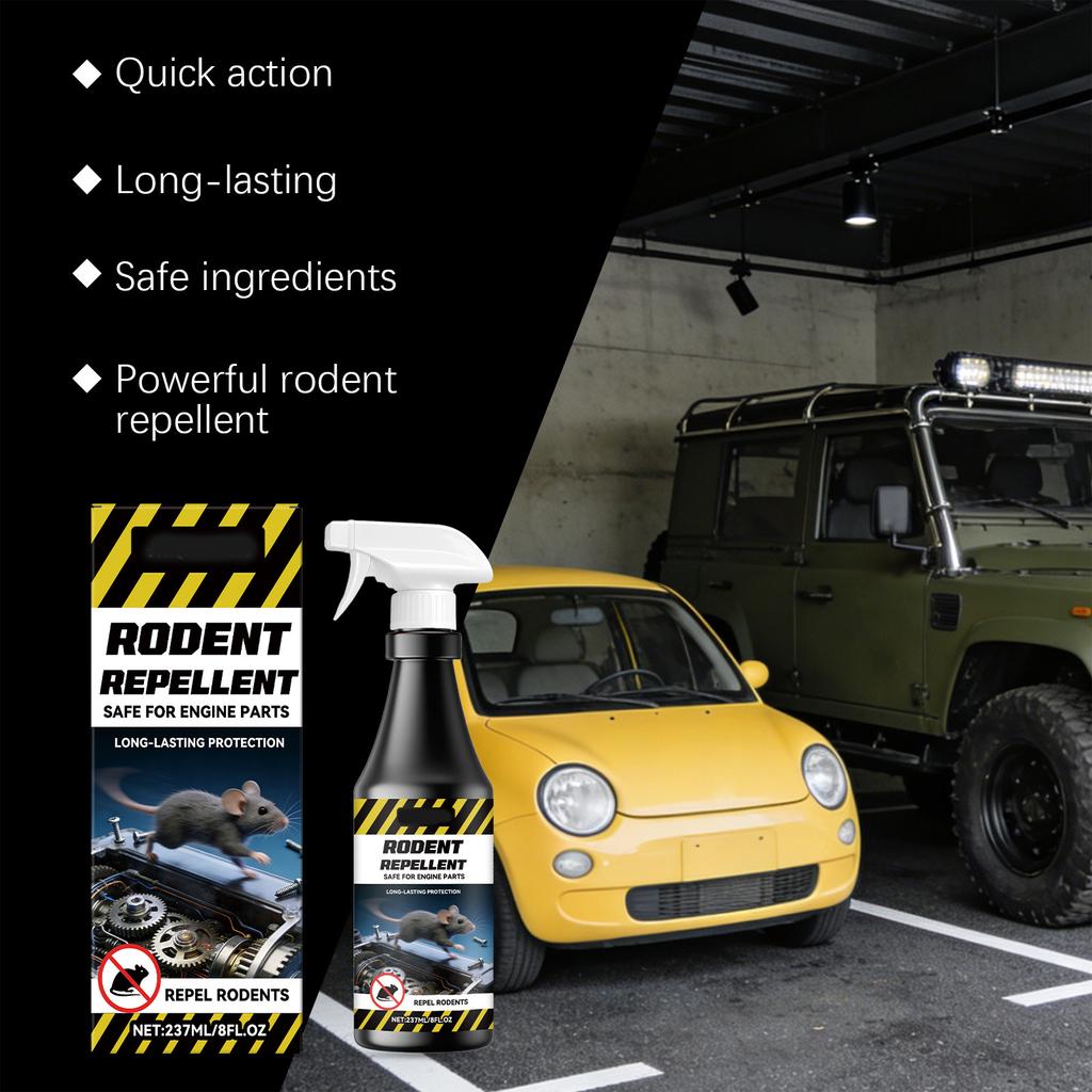Engine Rodent Spray, Suitable for Both Car and Home Use, Safe, Non,corrosive, and Non,irritating. 237ml