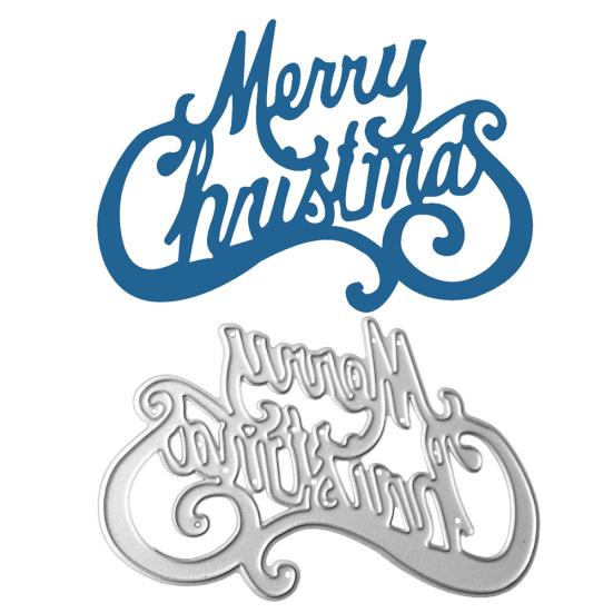 Merry Christmas DIY Metal Cutting Die Stencil Scrapbook Paper Cards Album