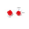 30pcs 6mm Resin Artificial Coral Beads for Jewelry Making Camelia Flower Beads DIY Earring Bracelet Neckalce Accessories