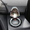 Engine Push Start Button Protector Bulldog Car Stop Cover, Ignition Switch Protective Ring Chrome Plated Shield for Start, Steering Wheel Decor,