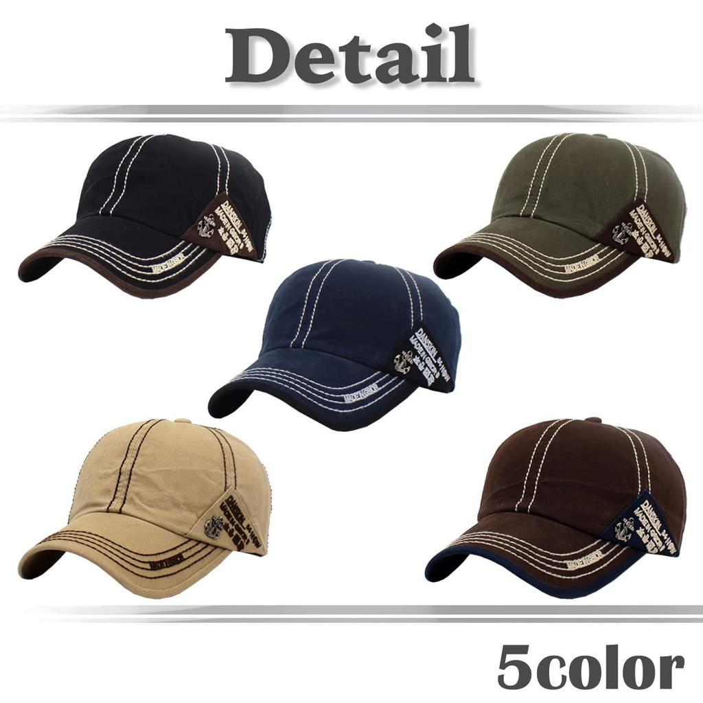 English CA620 [White Fang] Cap, Anchor, Logo, Letters, Hat, Sports, Running, Outdoor, Men's, Women's, (Navy)
