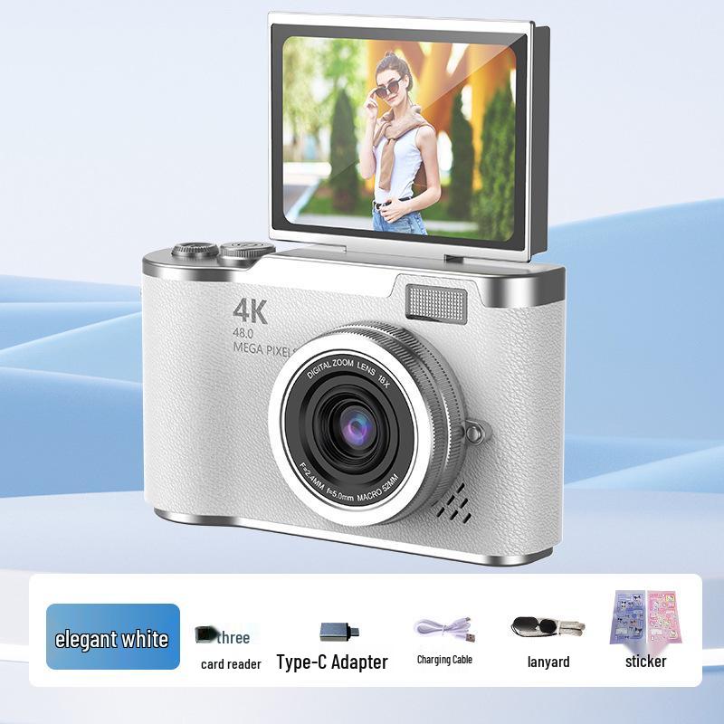 4K Retro CCD Portable Camera for Students - Children's Day Gift