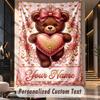 Teddy Bear (310) Theme Custom Tapestry Personalized Custom Name Text Wall Hanging Tapestry Home Decor Background Cloth
