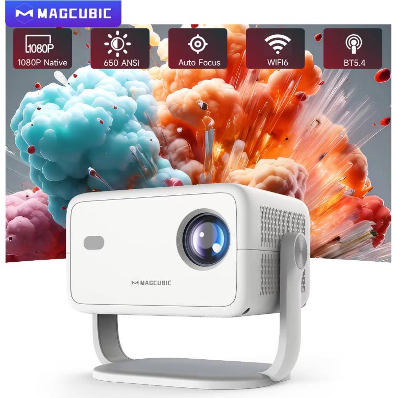 Magcubic Native 1080P 650ANSI 8K Android14 L018 Projector With Auto Keystone Correction Focus Wifi6 BT5.2 Portable Movie Outdoor