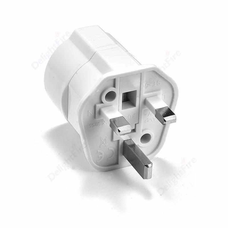 Universal Copper Korea Germany Russia EU To UK Power Adapter European To British Singapore Malaysia Converter Type G Fused Plug