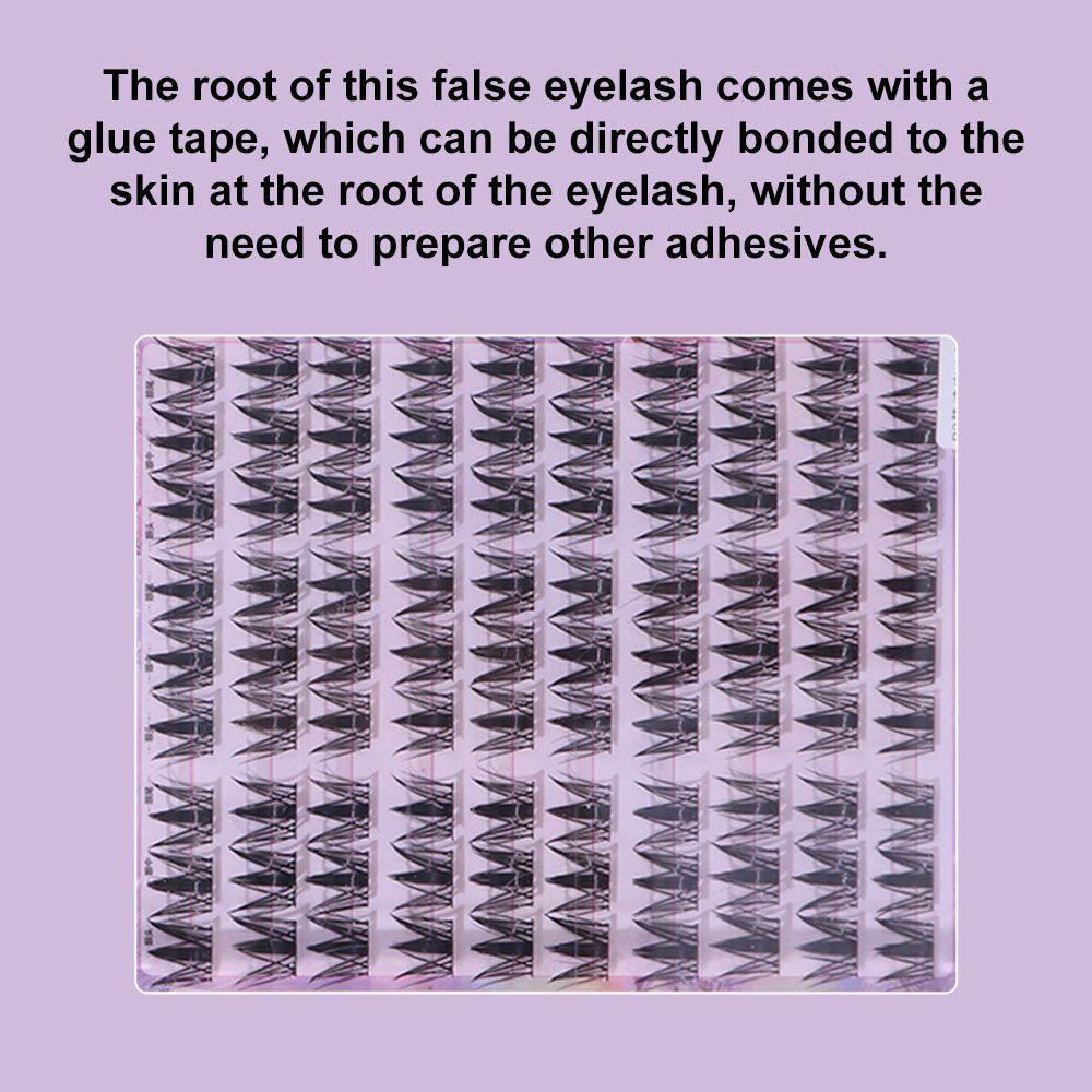 Sweet Glue Free Fake Eyelashes Curled Cluster False Lashes Individual Fake Eyelashes  Daily