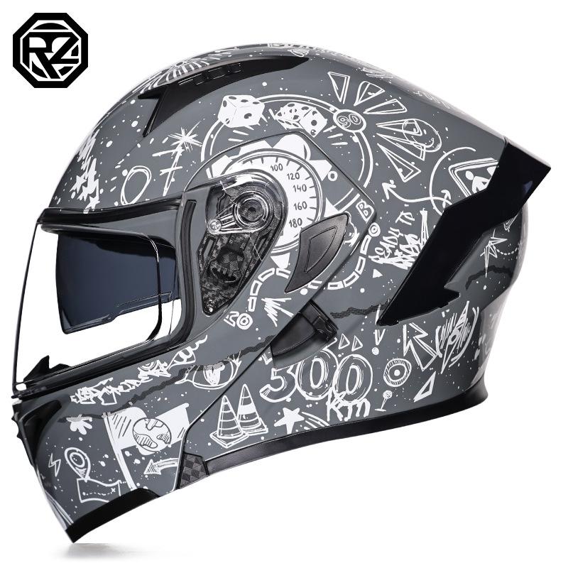 Orz Unisex Electric Bike Helmet: Flip-Up, Full & Half Styles with Tail Wings, Protective Caps for All Seasons, Personalized Design