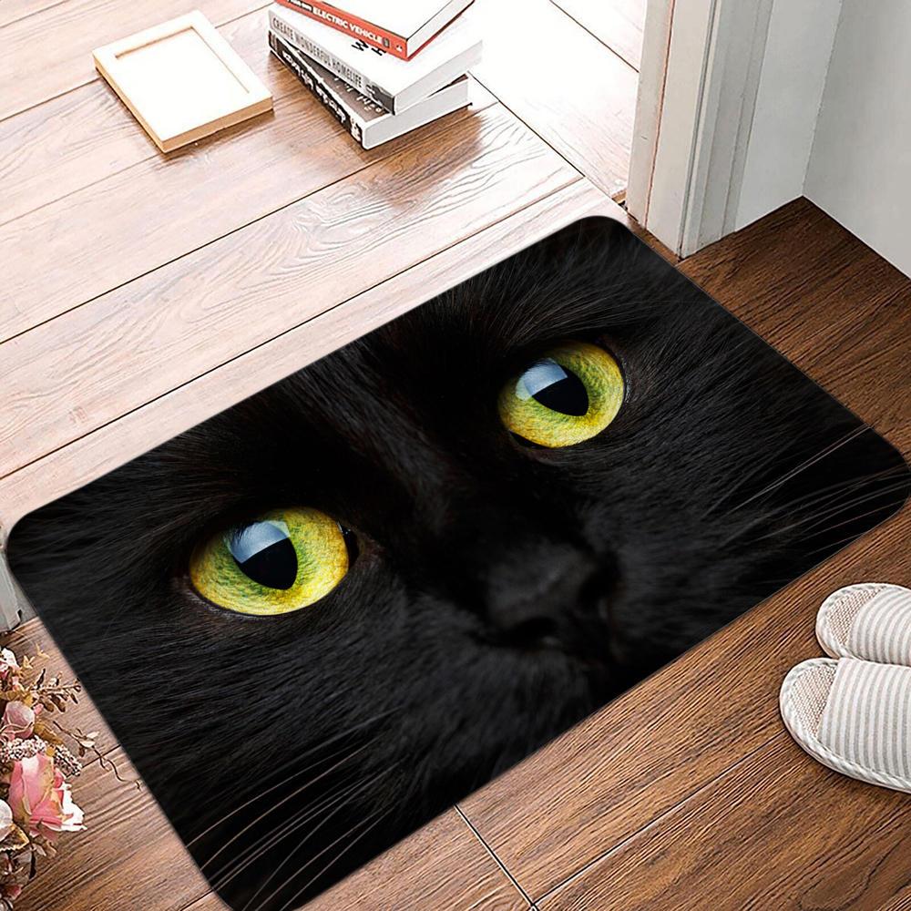 Cat Face Doormat Creative Cat Printed Carpet Home Decoration Carpet Bedroom Kitchen Home Anti Slip Door Mat