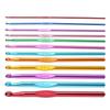 Portable Crochet Needles Set Multicolored Handle Crochet Stitching Knitting Needle  Sewing Tools