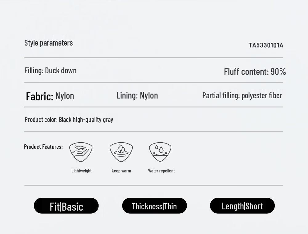 Tanboer Men's Autumn/Winter Stand-Up Collar Down Vest