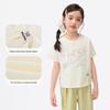 Xiao Yin Man Girls' Colorful Print Breathable Knit Short Sleeve T-Shirt