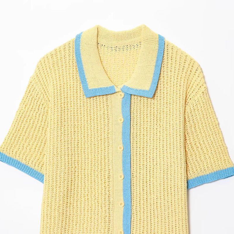 Araltay New Arrival Fashion Style Women's Fashion All-Match Knitting Polo Shirt Outwear Knitting Shorts Suit